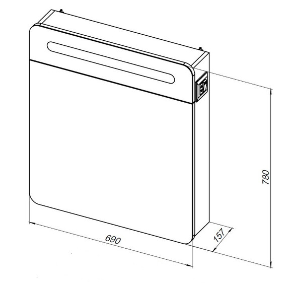 ЗЕРКАЛЬНЫЙ ШКАФ AQUANET ЛУККА 70 БЕЛЫЙ