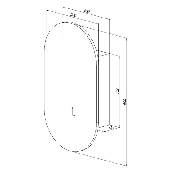 ЗЕРКАЛЬНЫЙ ШКАФ AQUANET МОНТЕ 50 БЕЛЫЙ, С LED ПОДСВЕТКОЙ
