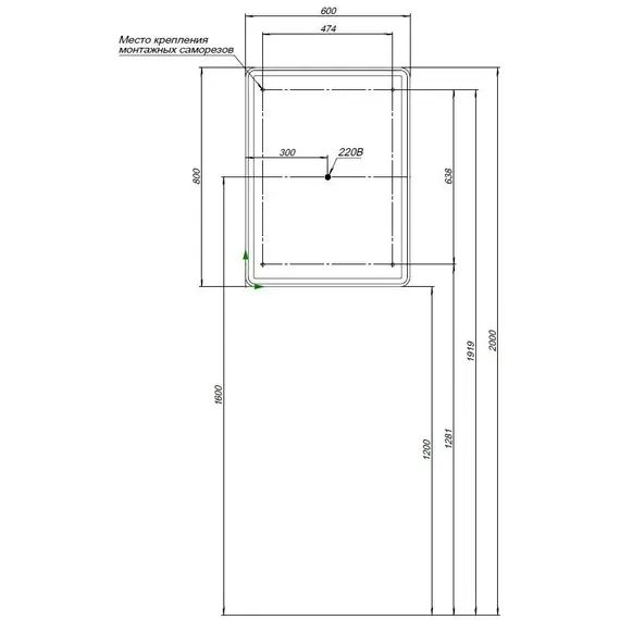 ЗЕРКАЛЬНЫЙ ШКАФ AQUANET ОПТИМА 60 С LED ПОДСВЕТКОЙ
