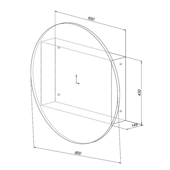 ЗЕРКАЛЬНЫЙ ШКАФ AQUANET ОПТИМА 80 БЕЛЫЙ, С LED ПОДСВЕТКОЙ