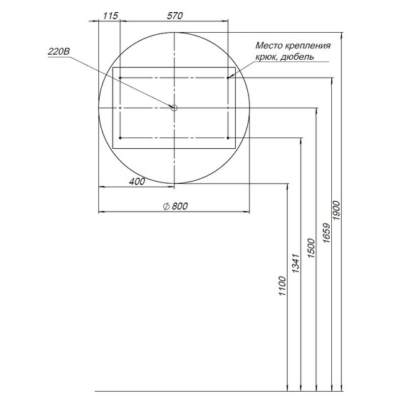 ЗЕРКАЛЬНЫЙ ШКАФ AQUANET ОПТИМА 80 БЕЛЫЙ, С LED ПОДСВЕТКОЙ