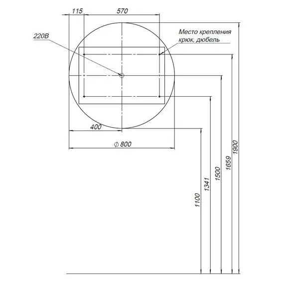 ЗЕРКАЛЬНЫЙ ШКАФ AQUANET ОПТИМА 80 БЕЛЫЙ, С LED ПОДСВЕТКОЙ