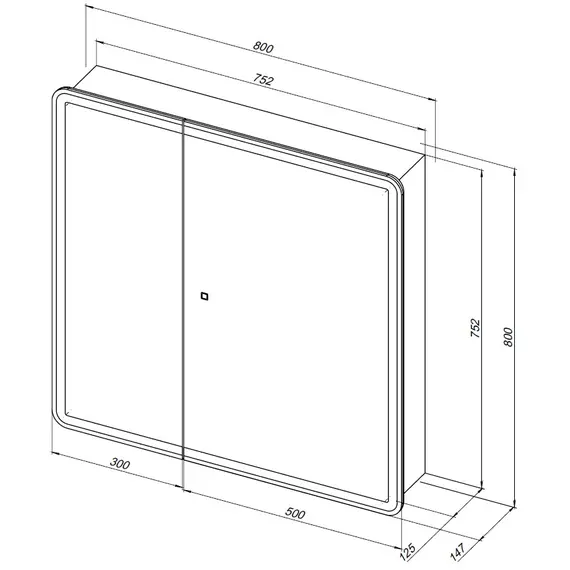 ЗЕРКАЛЬНЫЙ ШКАФ AQUANET ОПТИМА 80 С LED ПОДСВЕТКОЙ
