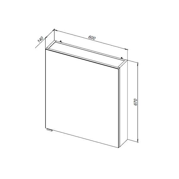 ЗЕРКАЛЬНЫЙ ШКАФ AQUANET ПОРТО 60 БЕЛЫЙ