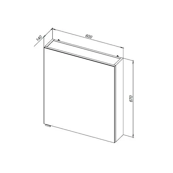 ЗЕРКАЛЬНЫЙ ШКАФ AQUANET ПОРТО 60 БЕЛЫЙ