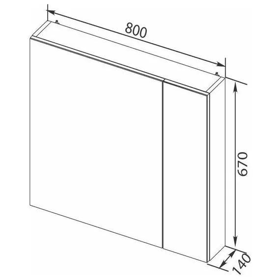 ЗЕРКАЛЬНЫЙ ШКАФ AQUANET ПОРТО 80 БЕЛЫЙ