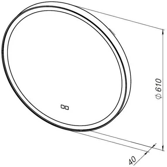 ЗЕРКАЛО AQUANET ТРЕНД 60 ЧЕРНЫЙ