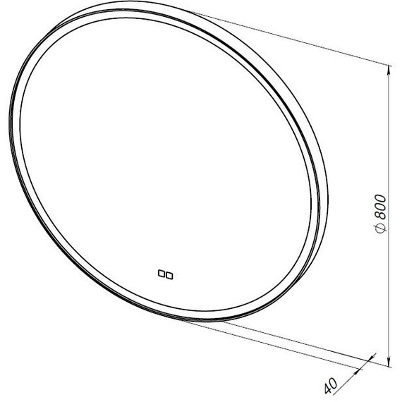ЗЕРКАЛО AQUANET ТРЕНД 80 ЧЕРНЫЙ