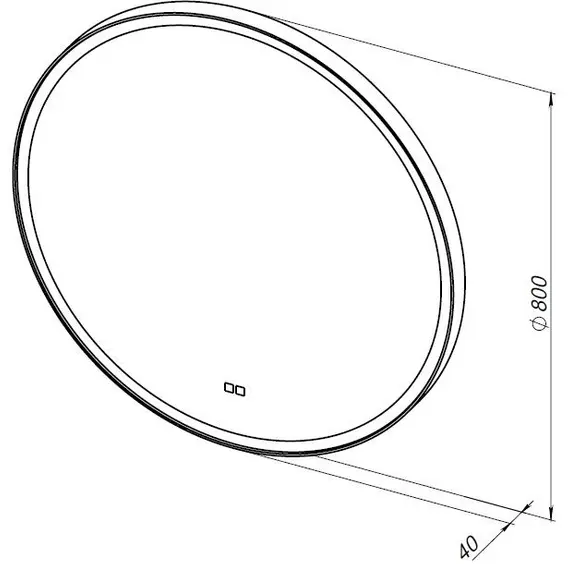 ЗЕРКАЛО AQUANET ТРЕНД 80 ЧЕРНЫЙ