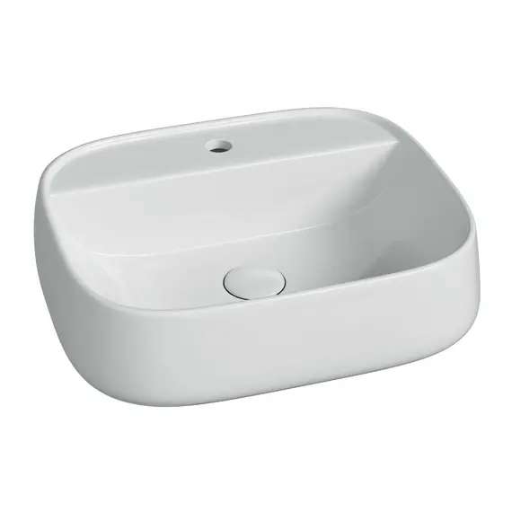 РАКОВИНА ПОДВЕСНАЯ CERAMICANOVA FONTE С ОТВЕРСТИЕМ ПОД СМЕСИТЕЛЬ 500X420X145 ММ, БЕЛЫЙ