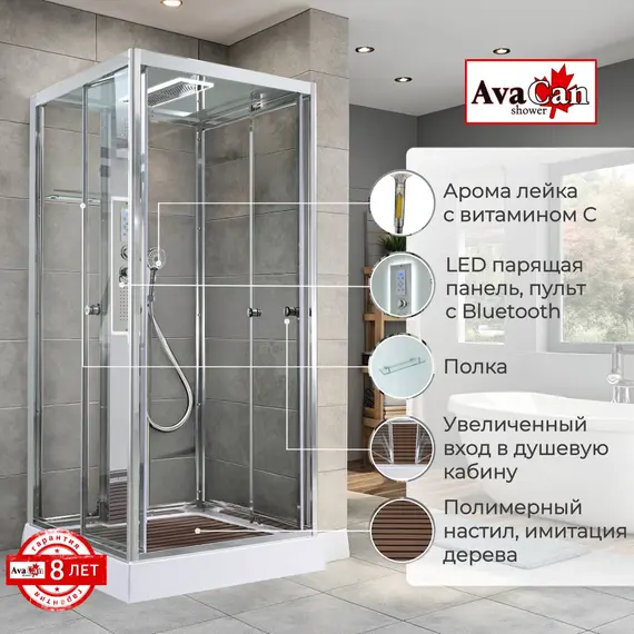 ДУШЕВАЯ КАБИНА AVACAN Z1910LED