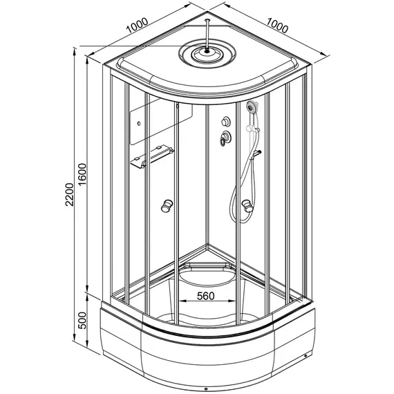 ДУШЕВАЯ КАБИНА AVACAN D10S LED