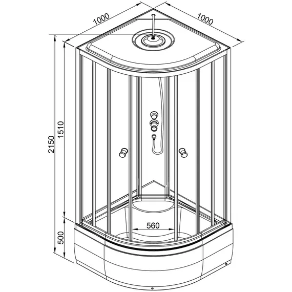 ДУШЕВАЯ КАБИНА AVACAN L910 С ЭЛЕКТРИКОЙ