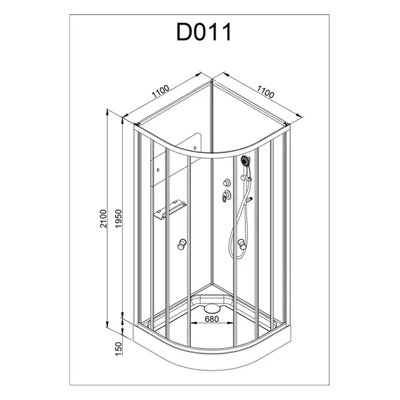 ДУШЕВАЯ КАБИНА AVACAN D011