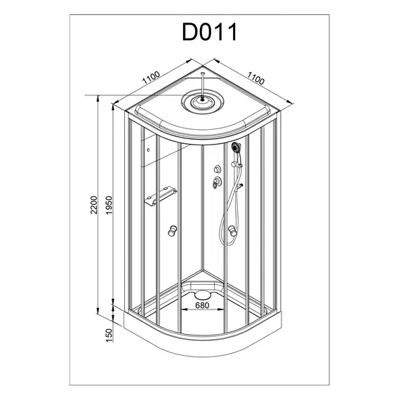 ДУШЕВАЯ КАБИНА AVACAN D011S