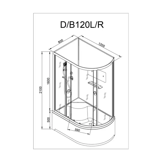 ДУШЕВАЯ КАБИНА AVACAN D512 R
