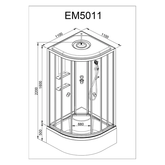 ДУШЕВАЯ КАБИНА AVACAN D511S