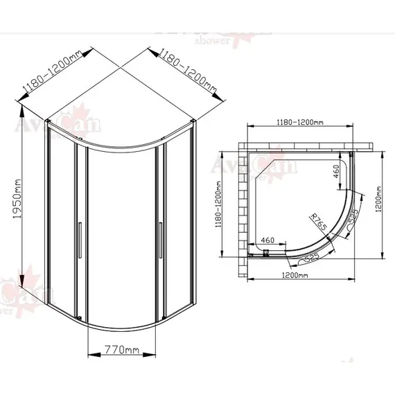 ДУШЕВОЙ УГОЛОК AVACAN HC 120