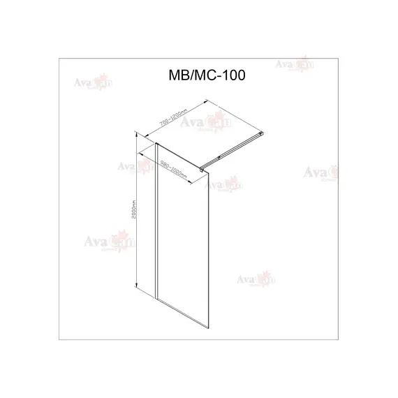 ДУШЕВАЯ ПЕРЕГОРОДКА AVACAN MC100