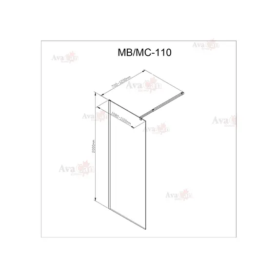 ДУШЕВАЯ ПЕРЕГОРОДКА AVACAN MC110 MT