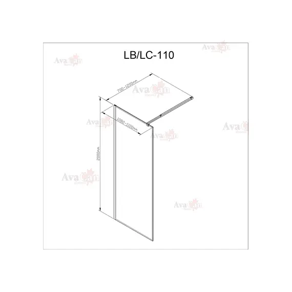 ДУШЕВАЯ ПЕРЕГОРОДКА AVACAN LB 110 MT