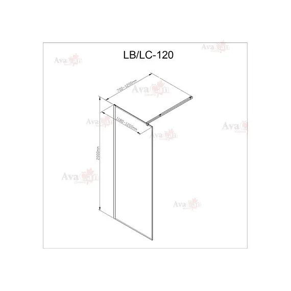 ДУШЕВАЯ ПЕРЕГОРОДКА AVACAN LB120