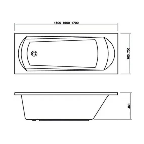ВАННА АКРИЛОВАЯ RAVAK DOMINO 150X70