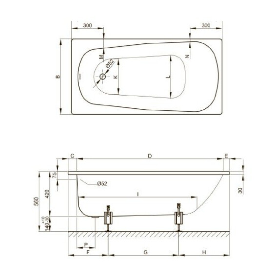 СТАЛЬНАЯ ВАННА BETTE FORM 2020 160