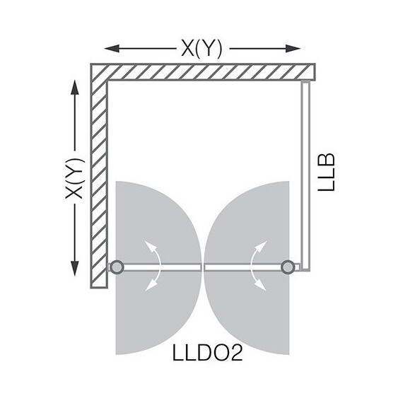 ДУШЕВОЙ УГОЛОК ROLTECHNIK LEGA LINE LLDO2/700+LLB900