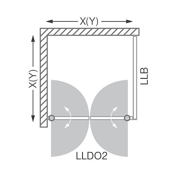 ДУШЕВОЙ УГОЛОК ROLTECHNIK LEGA LINE LLDO2/800+LLB/1000