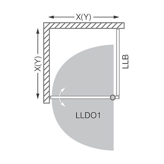 ДУШЕВОЙ УГОЛОК ROLTECHNIK LEGA LINE LLDO1/1000+LLB/900