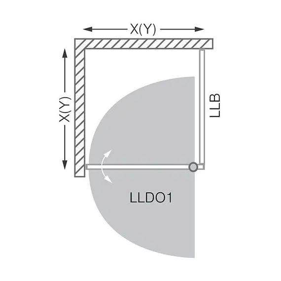 ДУШЕВОЙ УГОЛОК ROLTECHNIK LEGA LINE LLDO1/900+LLB/1000
