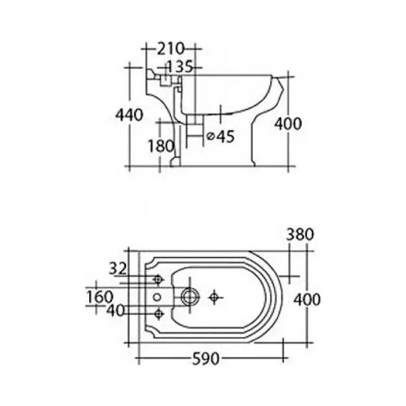 БИДЕ НАПОЛЬНОЕ CEZARES KING PALACE