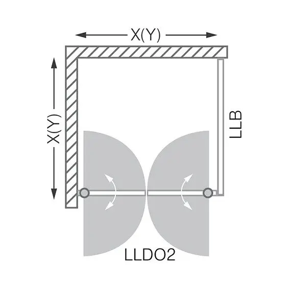 ДУШЕВОЙ УГОЛОК ROLTECHNIK LEGA LINE LLDO2/1000+LLB900