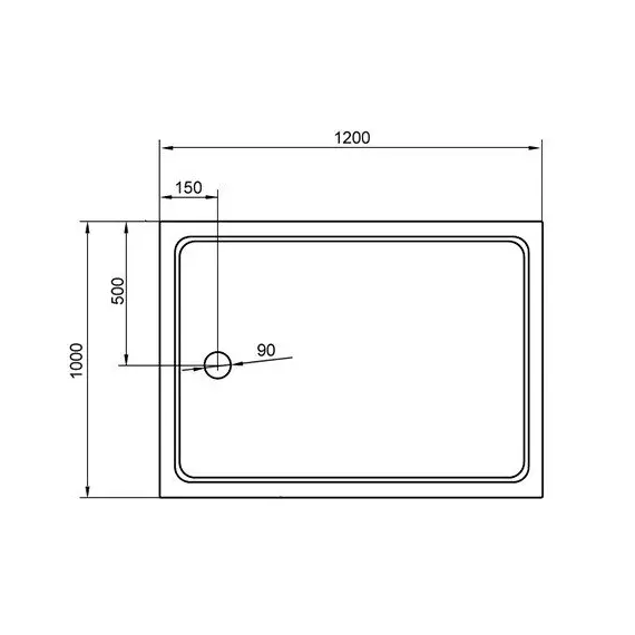 ДУШЕВОЙ ПОДДОН CEZARES TRAY-A-AH-120/100-15-W
