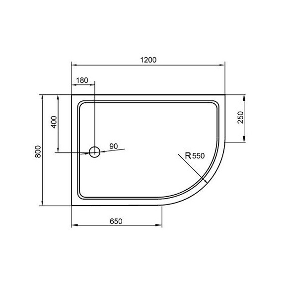 ДУШЕВОЙ ПОДДОН CEZARES TRAY-A-RH-120/80-550-15-W-L/R ДУШЕВОЙ ПОДДОН CEZARES TRAY-A-RH-120/80-550-15-W-L/R
