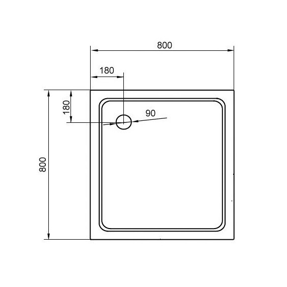 ДУШЕВОЙ ПОДДОН CEZARES TRAY-A-A-80-15-W
