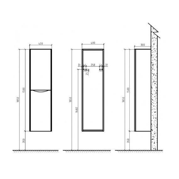 МЕБЕЛЬ ДЛЯ ВАННОЙ BELBAGNO ANCONA-N 80 НАПОЛЬНАЯ