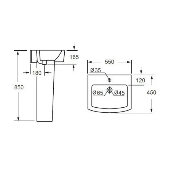 РАКОВИНА С ПЬЕДЕСТАЛОМ BELBAGNO MATTINO