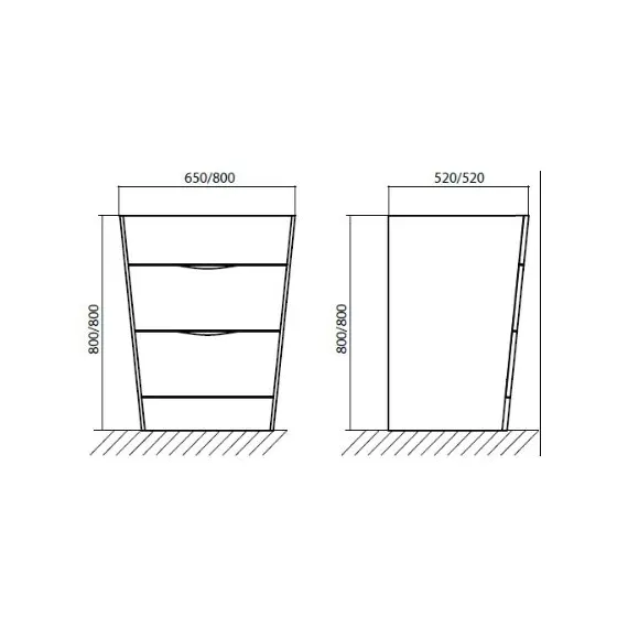 МЕБЕЛЬ ДЛЯ ВАННОЙ BELBAGNO PIRAMIDE 65 НАПОЛЬНАЯ БЕЛАЯ