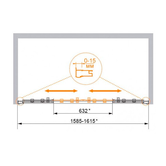 ДУШЕВАЯ ДВЕРЬ CEZARES PRATICO-BF-2 160