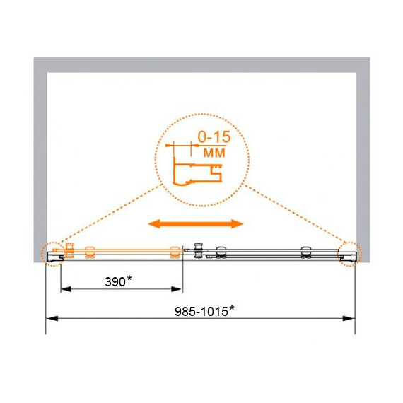 ДУШЕВАЯ ДВЕРЬ CEZARES PRATICO-BF-1 100