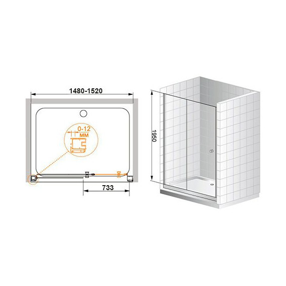 ДУШЕВАЯ ДВЕРЬ CEZARES ANIMA BF1 150 ДУШЕВАЯ ДВЕРЬ CEZARES ANIMA BF1 150