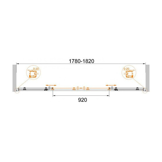ДУШЕВАЯ ДВЕРЬ CEZARES ANIMA BF-2 180