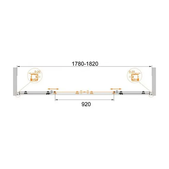ДУШЕВАЯ ДВЕРЬ CEZARES ANIMA BF-2 180