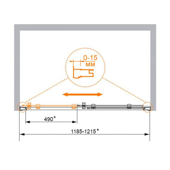ДУШЕВАЯ ДВЕРЬ CEZARES PRATICO-BF-1 120