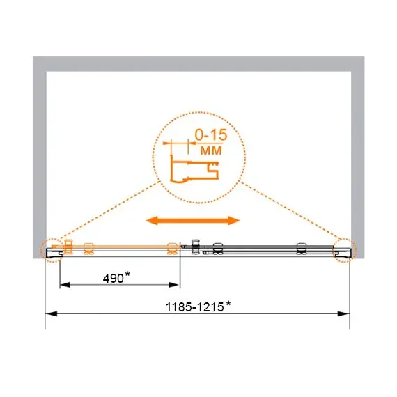 ДУШЕВАЯ ДВЕРЬ CEZARES PRATICO-BF-1 120