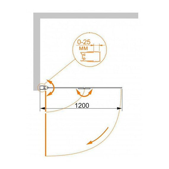 ШТОРКА ДЛЯ ВАННЫ CEZARES ECO-V-21 120/140