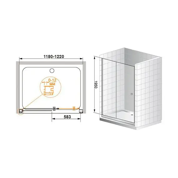 ДУШЕВАЯ ДВЕРЬ CEZARES ANIMA BF1 120