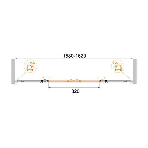 ДУШЕВАЯ ДВЕРЬ CEZARES ANIMA BF-2 160